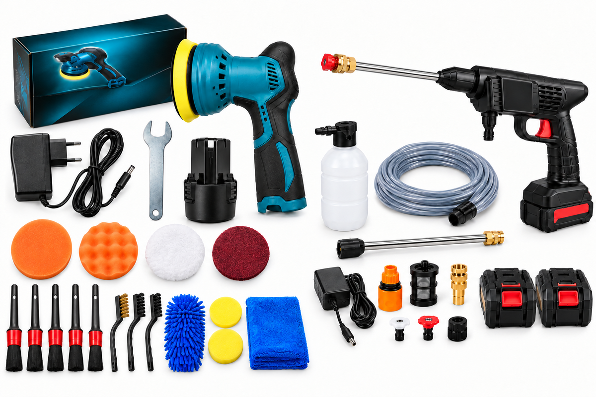 Kit Extérieur Pro pour laver et faire briller la carrosserie sans fil